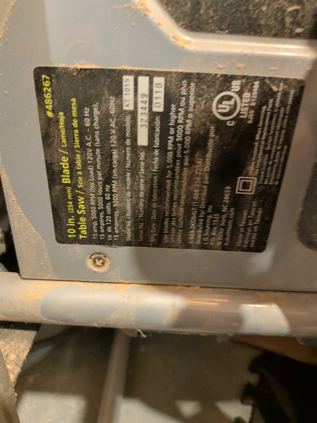 Kobalt 10" Table Saw - photo 2