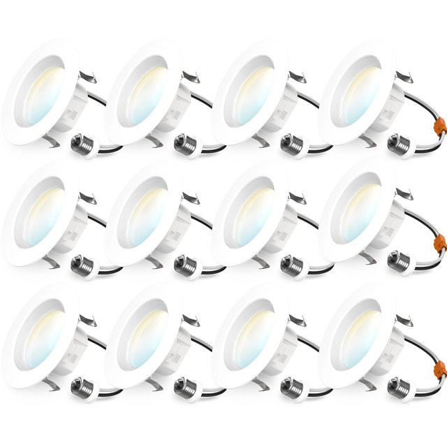 Sunco 4" LED Recessed Lights - 12 Pack, 5CCT Dimmable