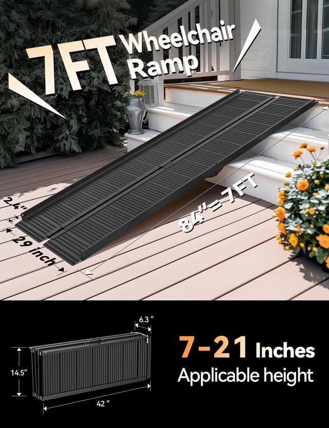BNIB Black 7ft Wheel Chair Ramp - photo 3