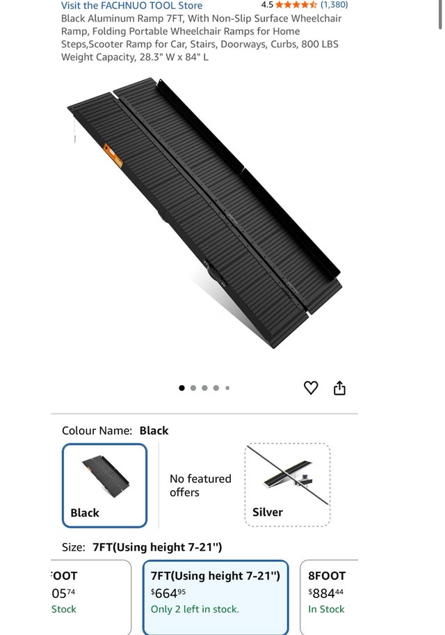 BNIB Black 7ft Wheel Chair Ramp - photo 5