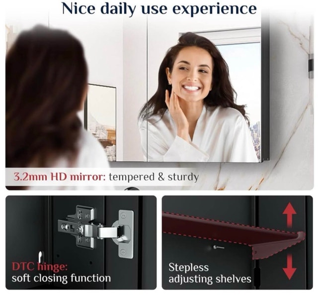 BNIB 30x26 Medicine Cabinet with Mirror - photo 4