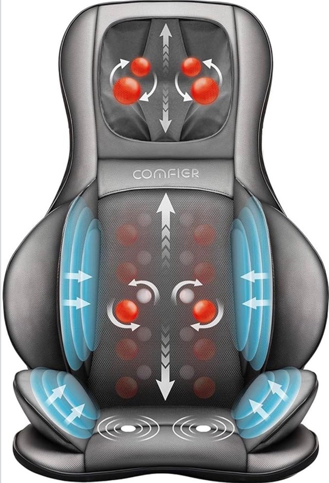 Comfier Shiatsu Full Body Massage Chair Pad w/ Heat – Brand New - photo 2