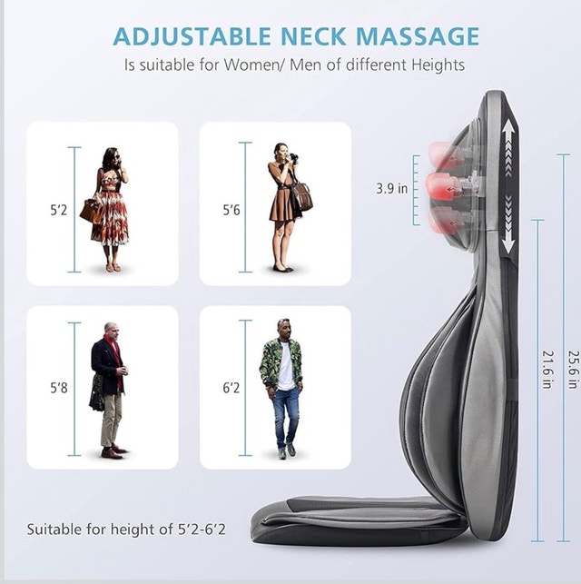 Comfier Shiatsu Full Body Massage Chair Pad w/ Heat – Brand New - photo 3