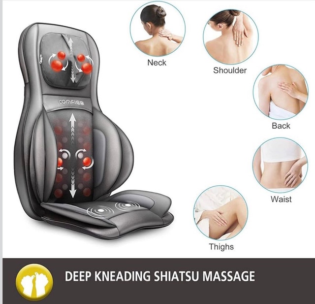 Comfier Shiatsu Full Body Massage Chair Pad w/ Heat – Brand New - photo 4