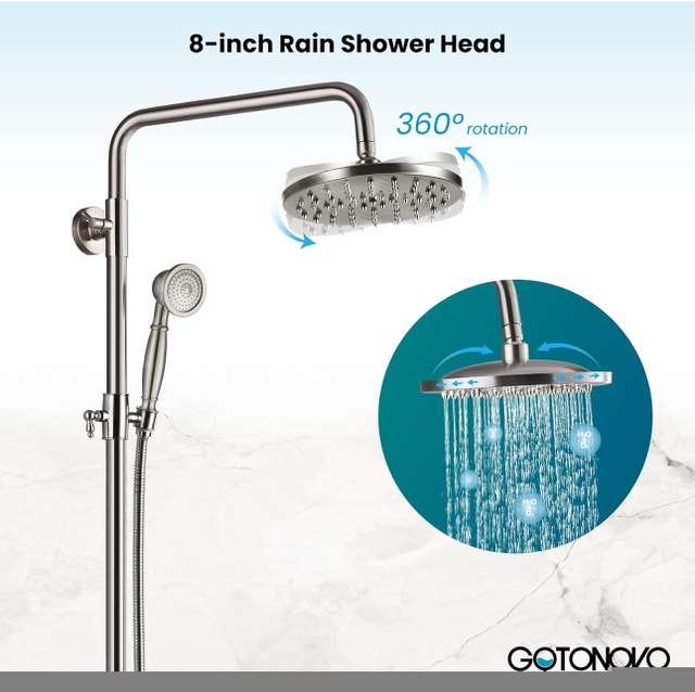 Antique Brushed Nickel Shower Faucet Set - photo 5