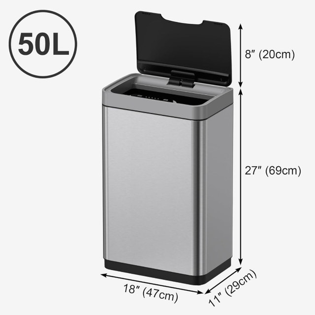 Brand new Mbillion 15-gallon touchless trash can. Motion sensor - photo 5
