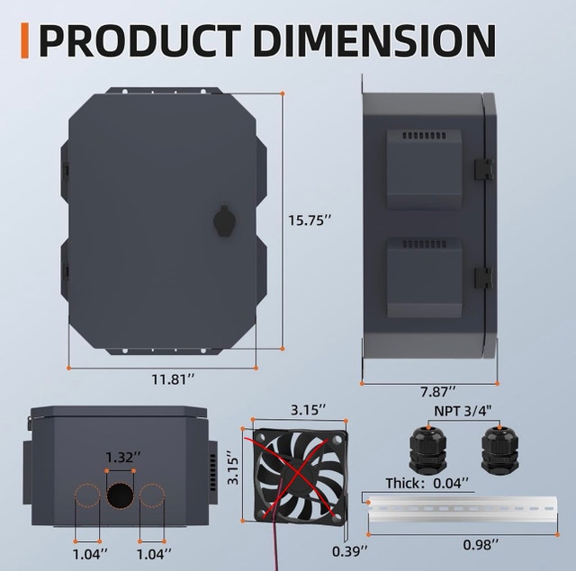 Outdoor Metal Waterproof Electrical Junction Lock Box - photo 2