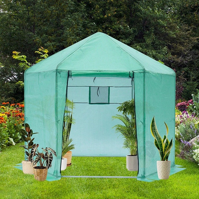 BNIB Walk-In Hexagonal Heavy Duty Greenhouse 96.8”