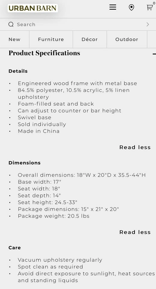 Adjustable Bar Table Stools with Foam-Filled Seats - photo 3