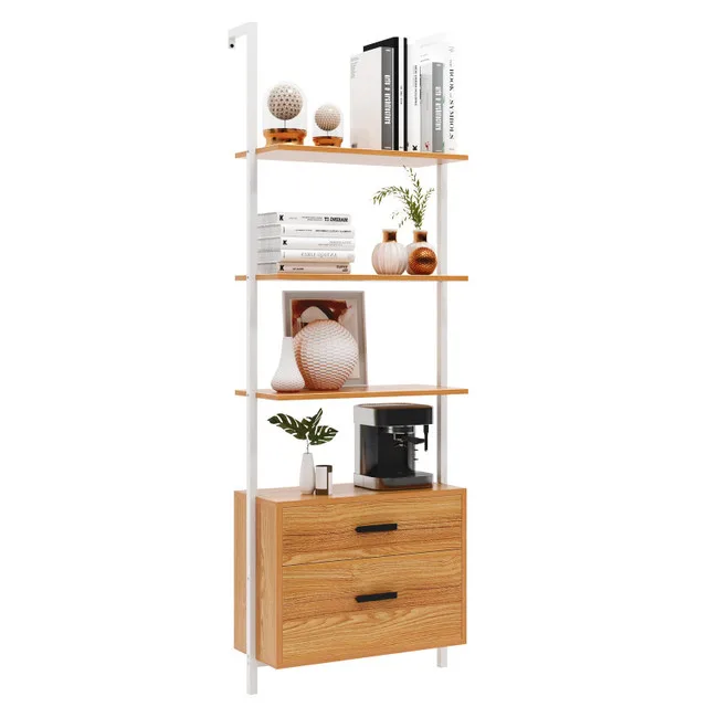 NEW SogesHome Ladder Shelf w/ 2 Drawers image indicator(4)