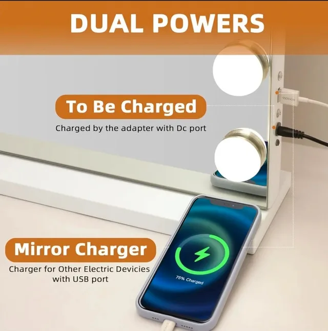 Misavanity 28" x 22" Vanity Makeup 18 Bulbs Hollywood Mirror NEW image indicator(4)