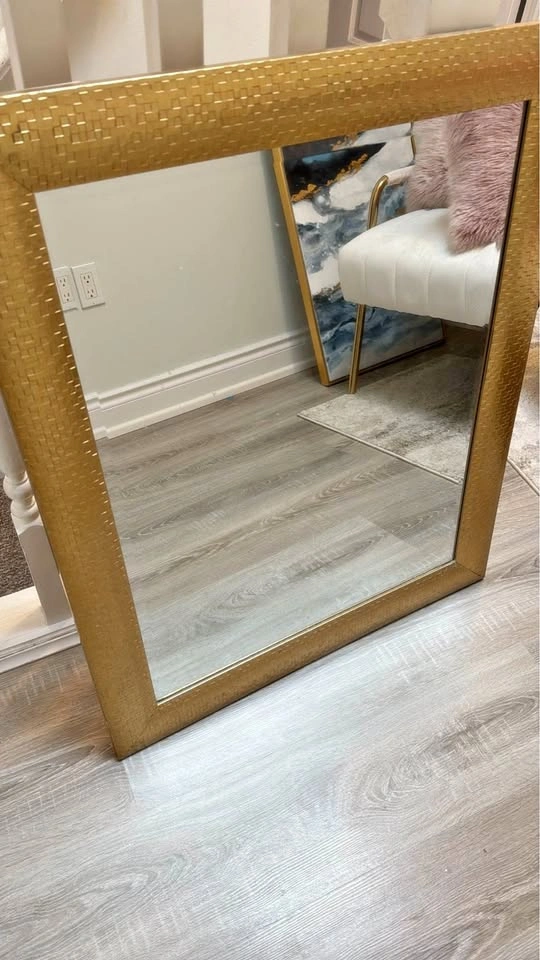 Large gold mirror
