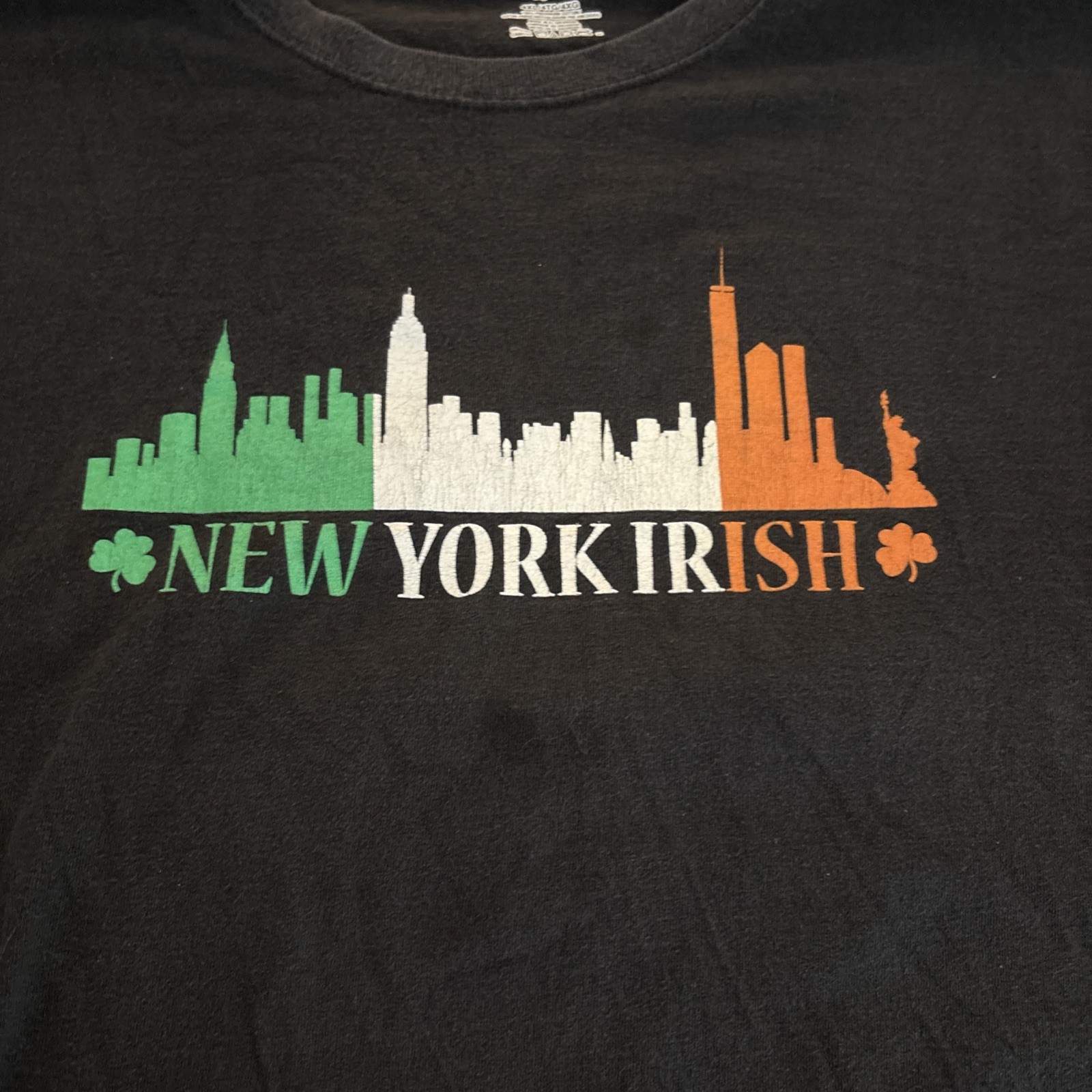 Mens T Shirt Irish Thug Clothing Black 4XL Chest 58” Green Flag - photo 2