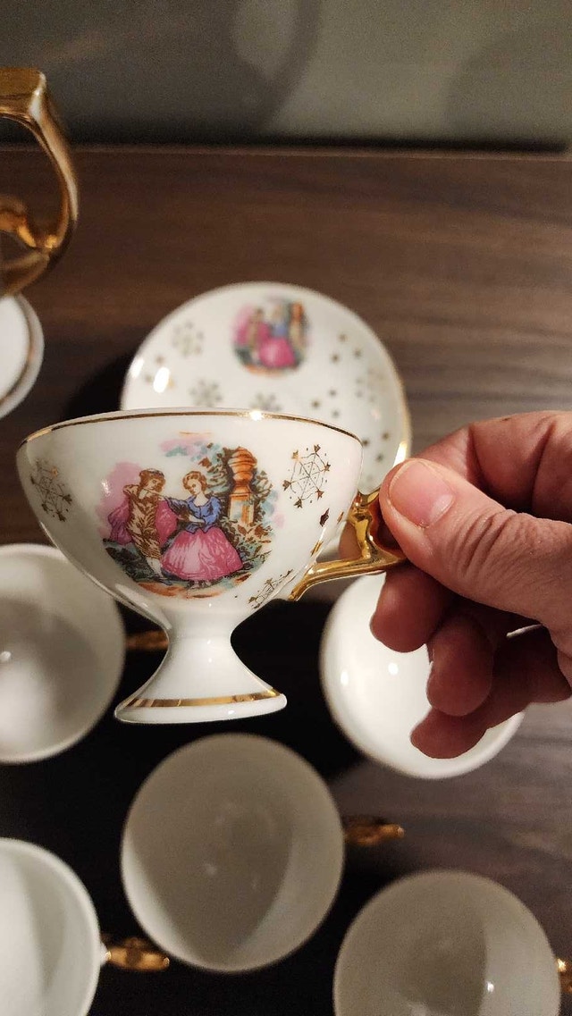 Vintage espresso cups with Pot - photo 3