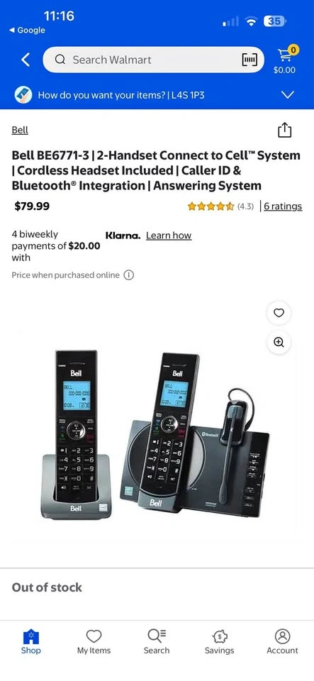 Bell 2-Handset Cordless Phone System - Brand New