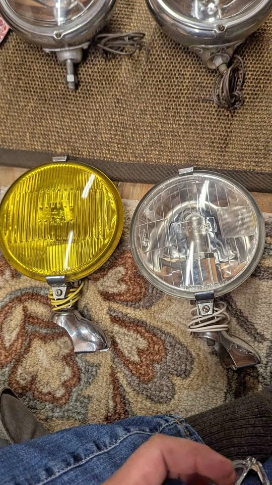 Vintage Austin Healey Lumax Driving Lamps Fog Lights