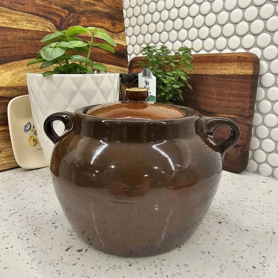Vintage Alberta Potteries Stoneware Crock with Lid