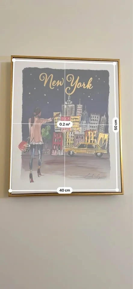 New York City Framed Canvas Art Gold Taxi 40x50cm - photo 2