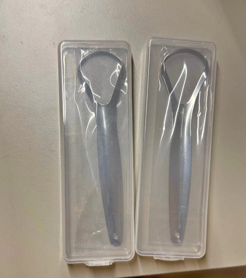 2 New Tongue Scrapers with Cases