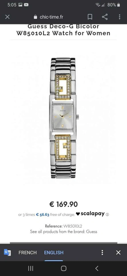 GUESS LADIES DECO-G BI-COLOR WATCH W85010L2 - photo 2