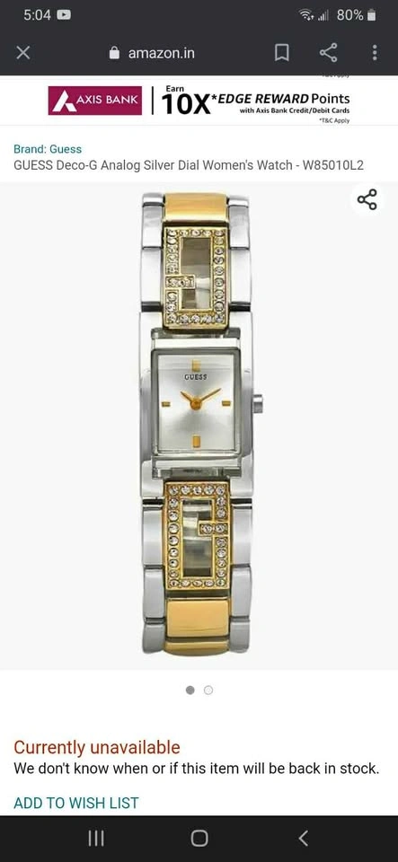 GUESS LADIES DECO-G BI-COLOR WATCH W85010L2 - photo 3