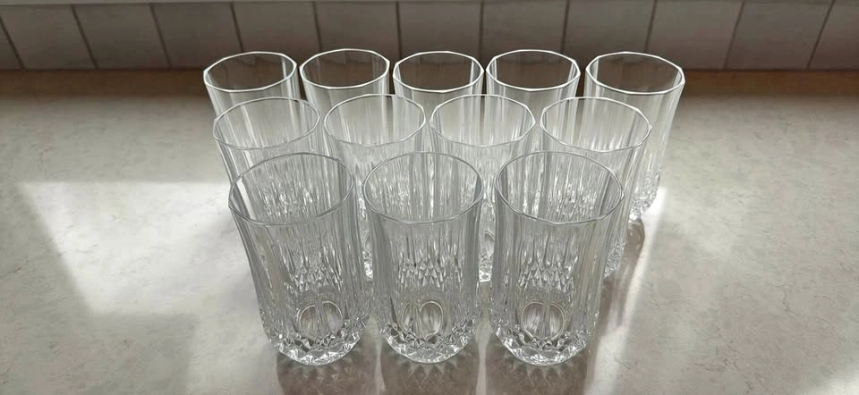 Set of 12 Crystal D’Arc Tumblers