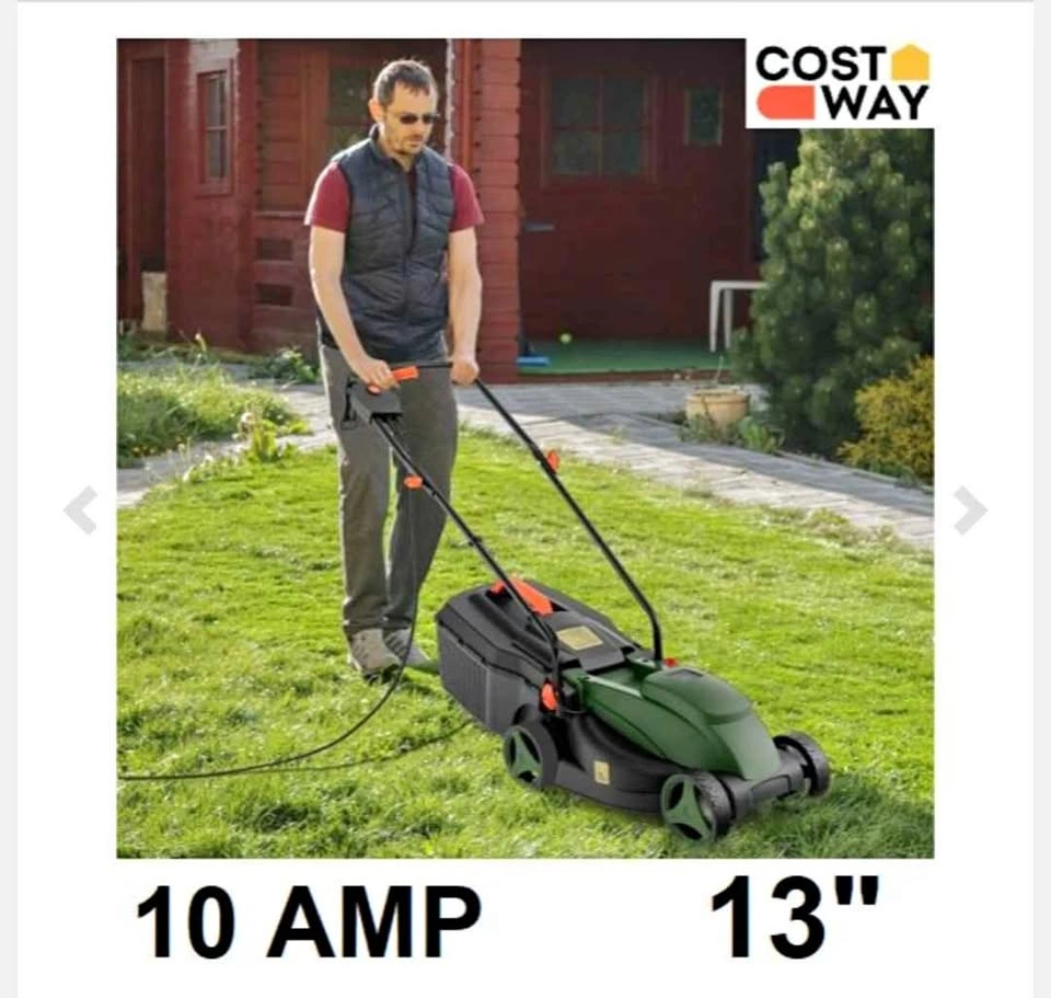 Costway Electric Corded Lawn Mower - 10 Amp, 13" Cut