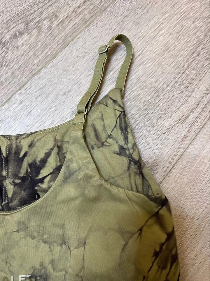 ALPHALETE Olive Tie-Dye Cropped Tank/Bra - photo 4