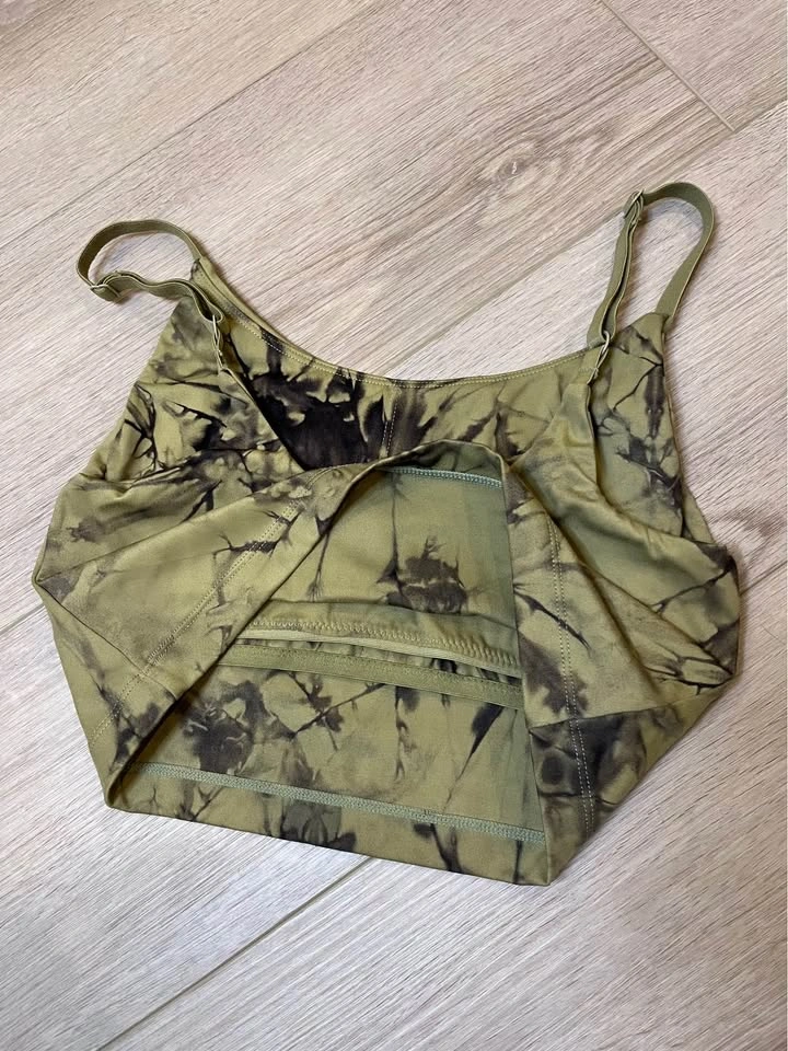 ALPHALETE Olive Tie-Dye Cropped Tank/Bra - photo 5
