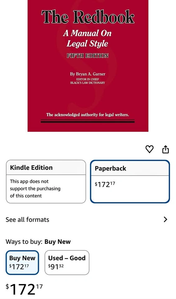 Garner's The Redbook: A Manual on Legal Style (Coursebook)
