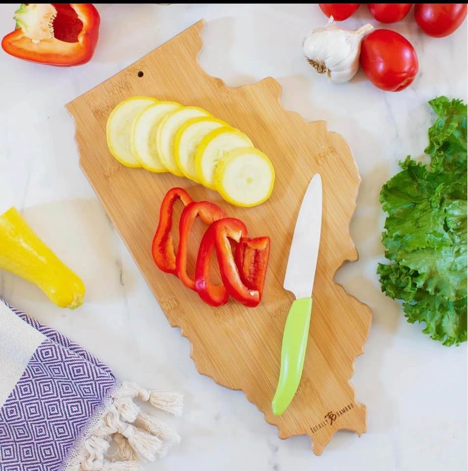 Mother’s Day Gift Bamboo Illinois State Serving Cutting Board Wa - photo 4