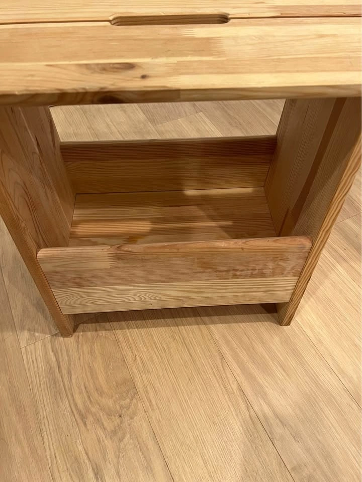 IKEA Wooden Bench with Storage - photo 2