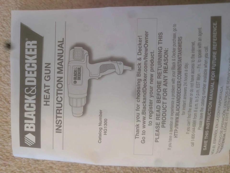 Black and Decker 1350W Dual Temperature Heat Gun - photo 3
