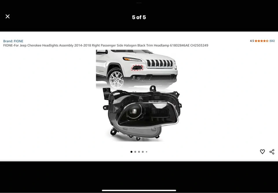 Jeep headlight R x2