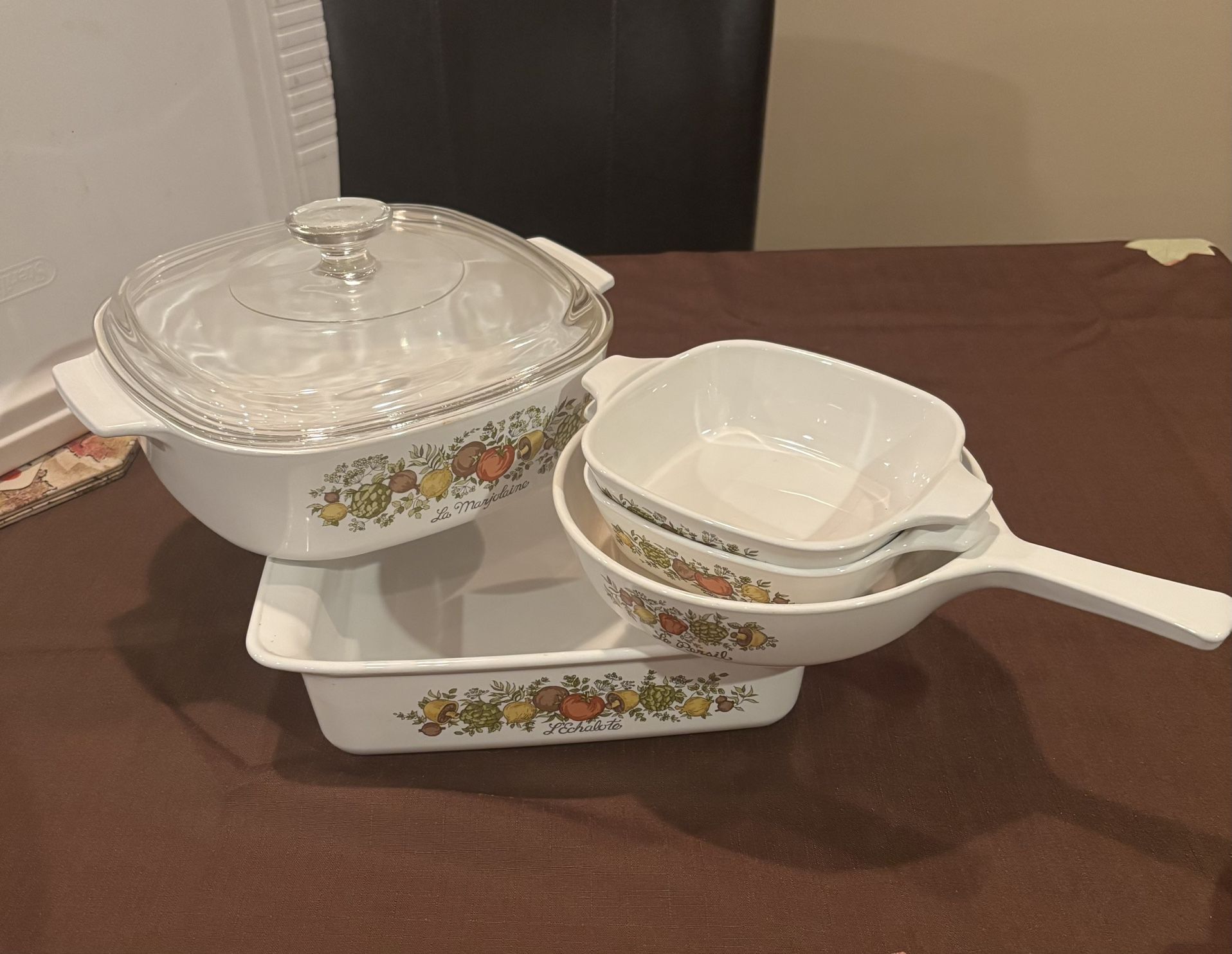Vintage Corning Ware "Spice of Life" 6 Pieces
