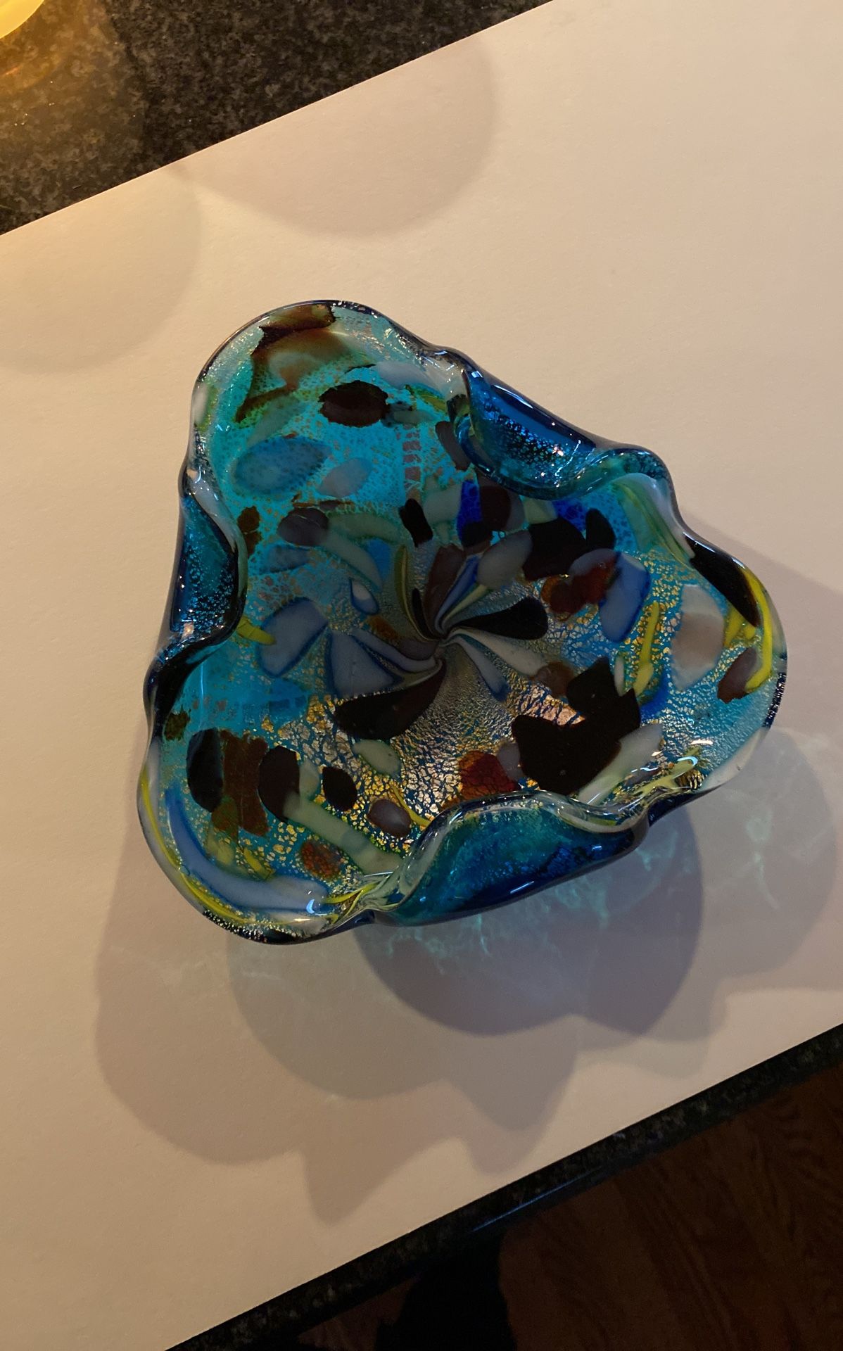 Murano Tutti Frutti Art Glass Ashtray/Bowl