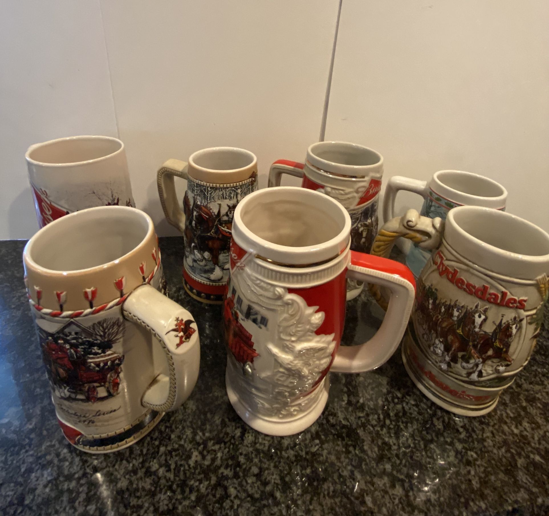 Budweiser Holiday Beer Steins