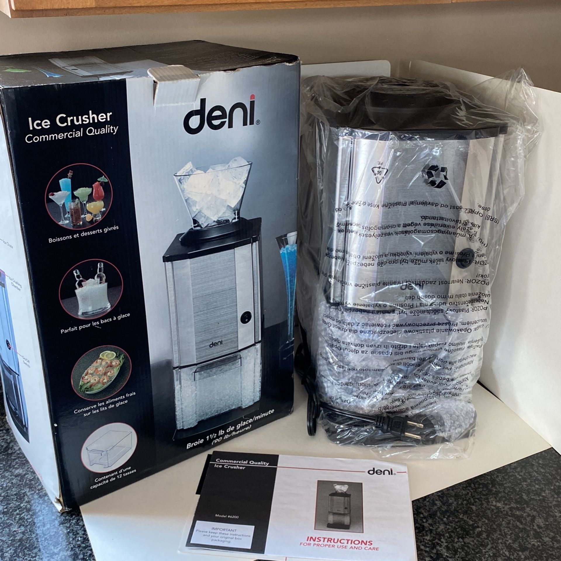Deni Commercial Quality Professional Ice Crusher - Model #6200