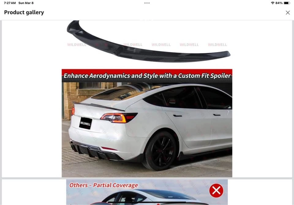Tesla 3 Spoiler - photo 2
