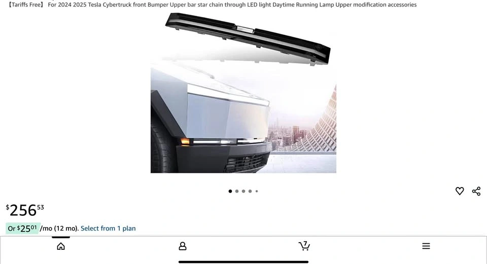 Tesla Cybertruck Front Bumper LED Lamp