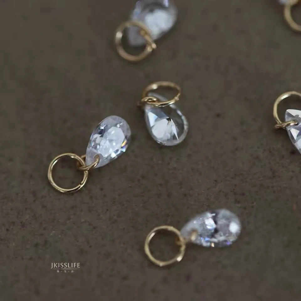 Gold Teardrop Pendants - Minimalist Charms for DIY Jewelry - photo 4