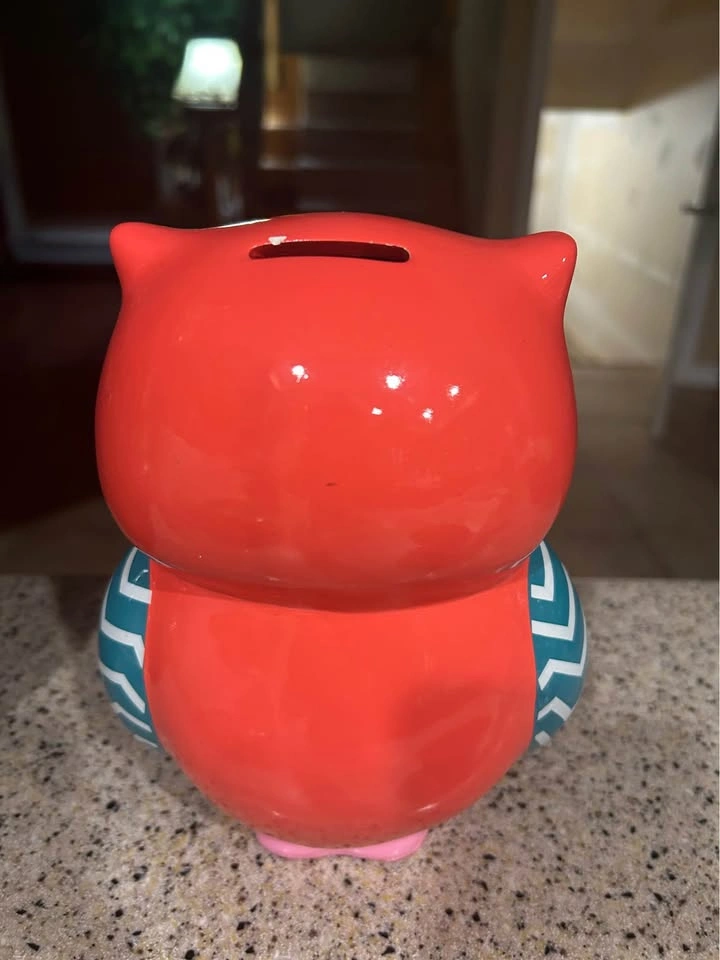 Porcelain Owl Coin Bank - photo 2