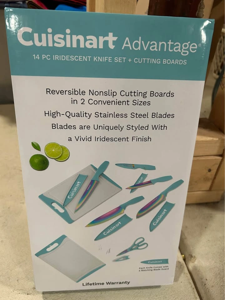 Cuisinart 14 pc Knife Set & Cutting Boards - Teal - photo 2