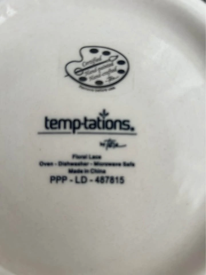 Temp-tations by Tara Retired Floral Lace Black Utensil Crock - photo 2