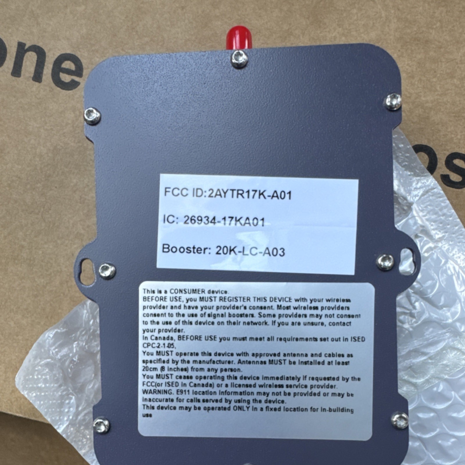 Cell Phone Signal Booster Kit 20K-LC-A03 50ft Cable - photo 4
