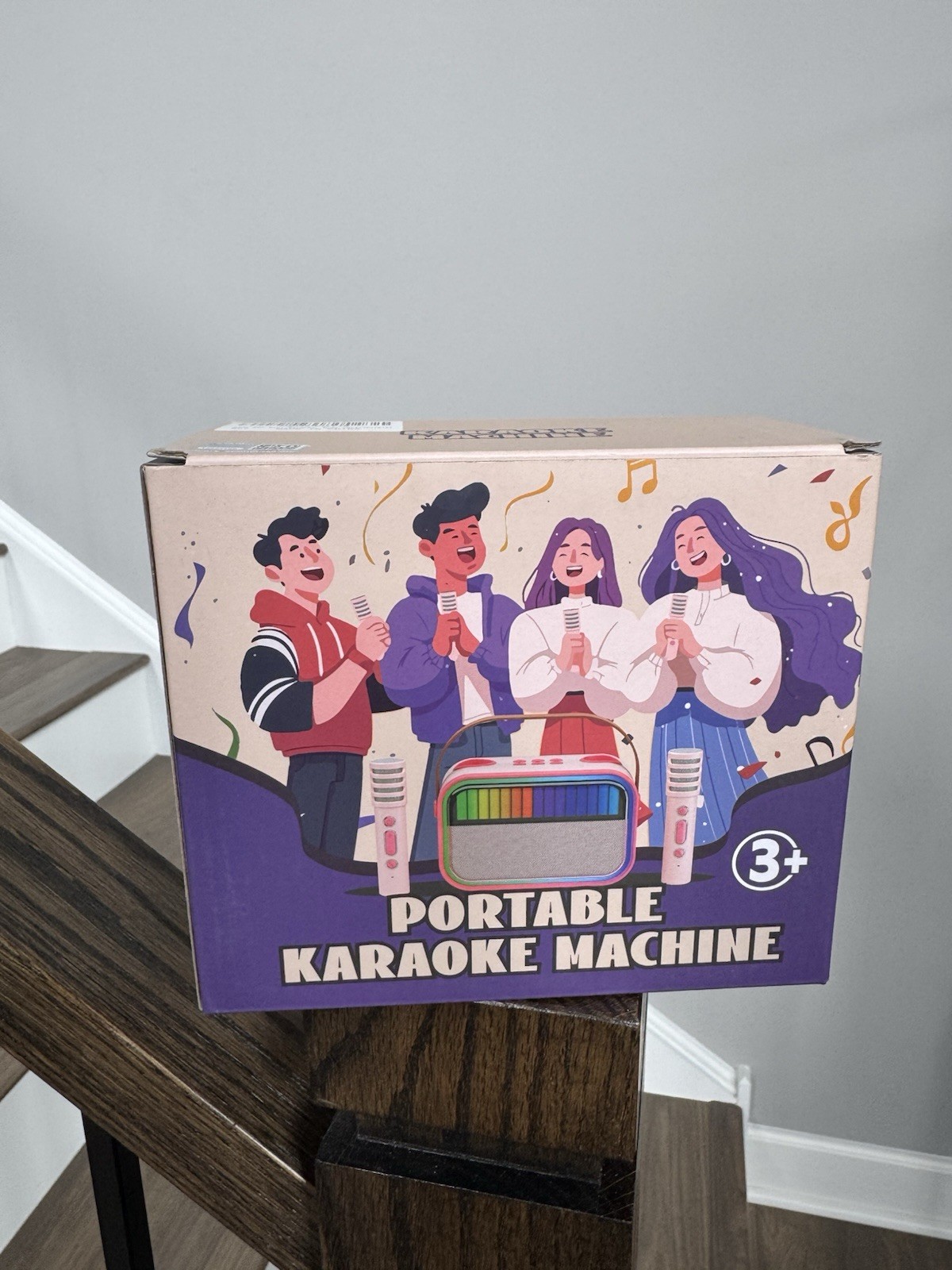 Portable Karaoke System K67, Purple/Pink w/ Microphone - photo 3
