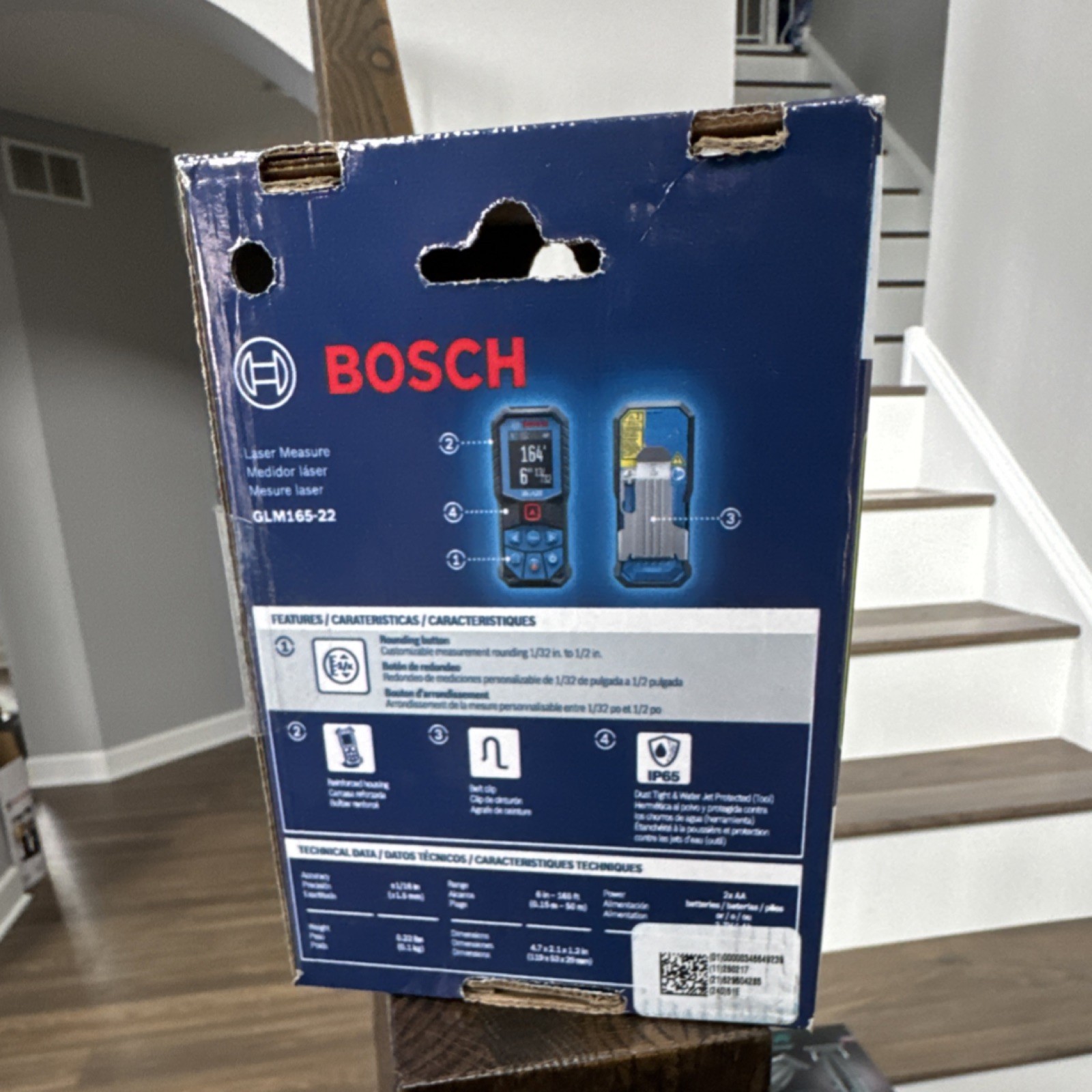 Bosch GLM165-22 Laser Measure 165ft IP65 Backlit Display - photo 3