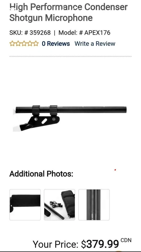 New! High performance camcorder microphone