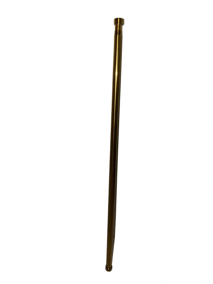Gold Curtain Rod with Rings and Hardware