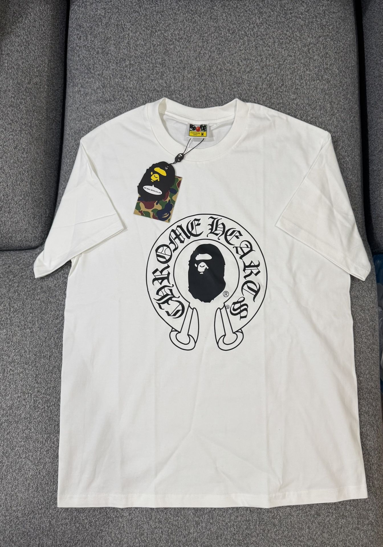 Bape X Chrome Tee Available In (M),(L)